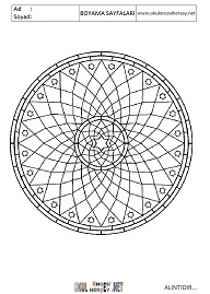 Mandala boyama sayfaları